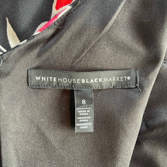 White House Black Market:Draped-Neck Floral Sheath Dress,Size 8. STYLE:570254629 - Picture 4 of 7